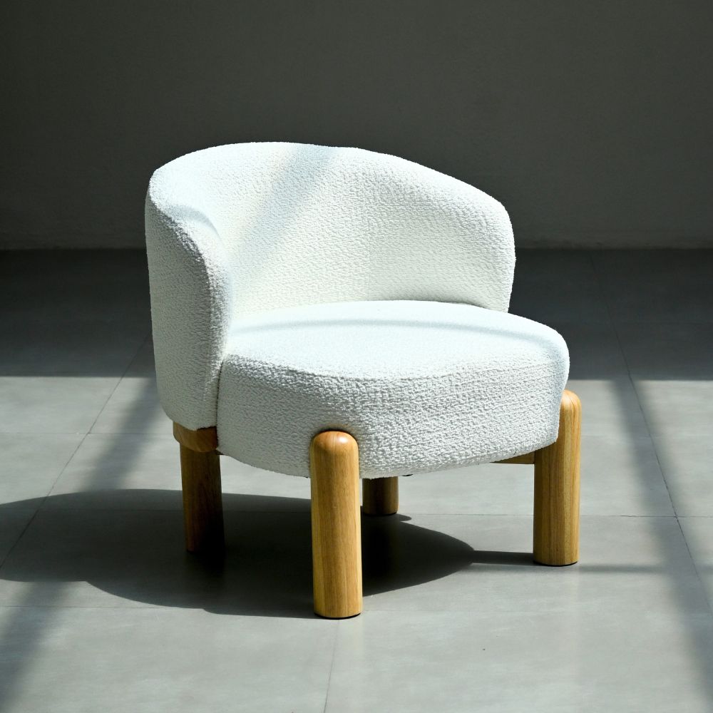 Eloise Chenille Chair - White