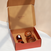 Haze Brown Gift Box - Vase + Dome Candle