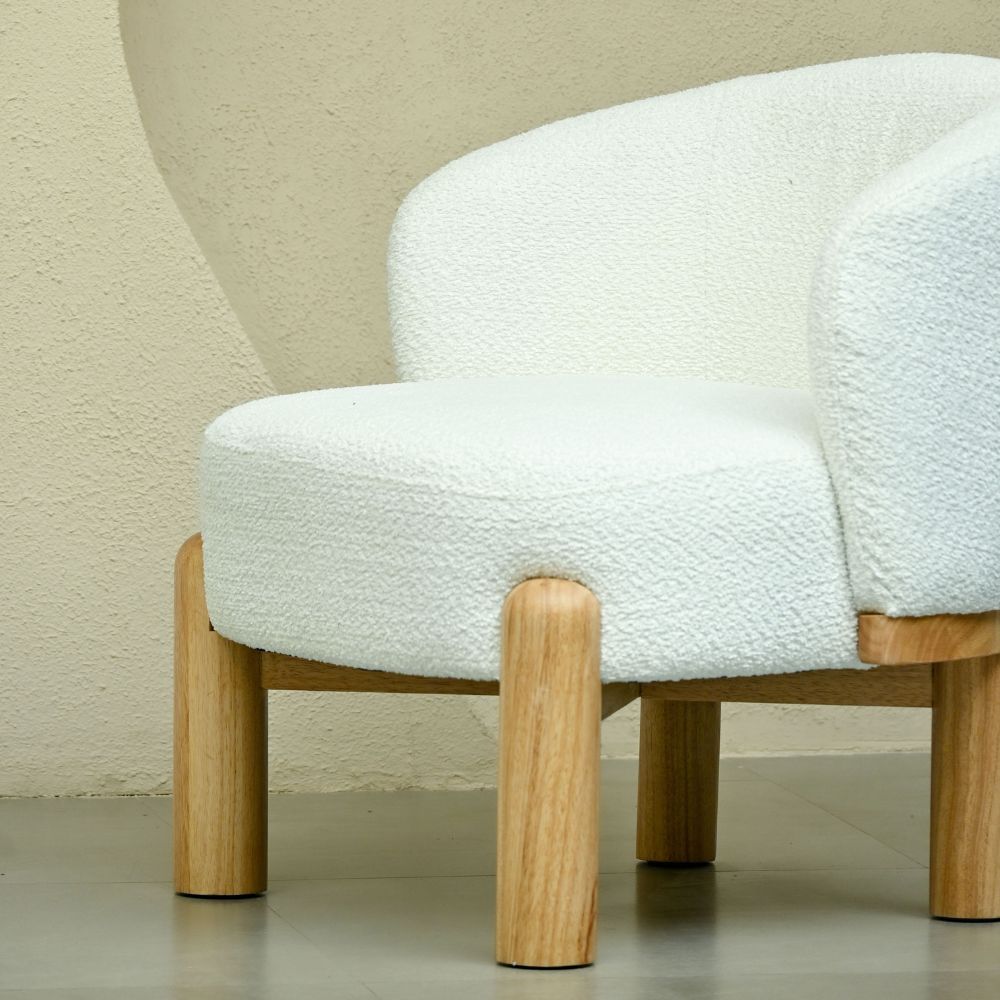 Eloise Chenille Chair - White