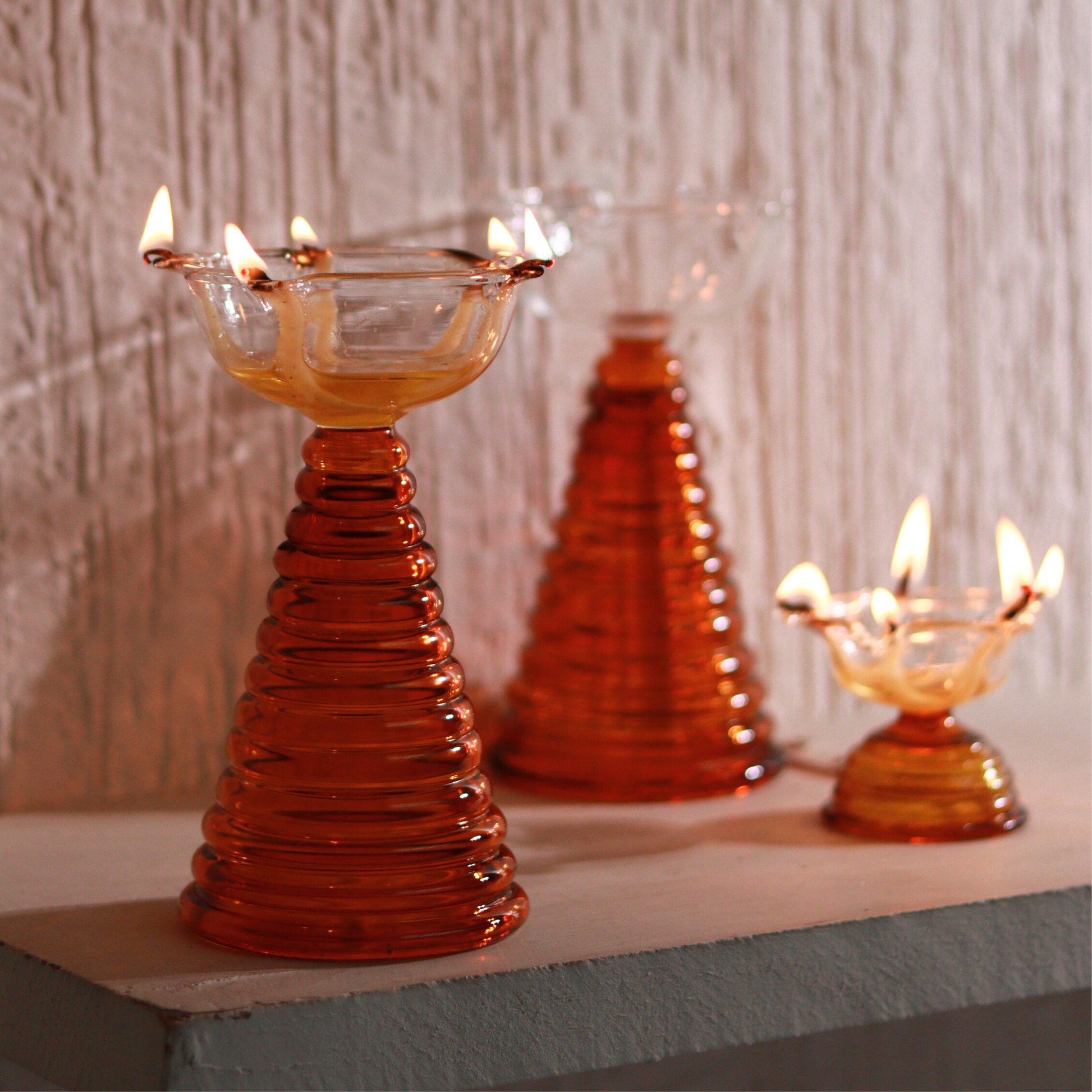 Glass diya outlet for diwali