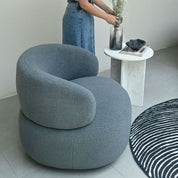 Leia Bouclé Swivel Chair - Slate Grey