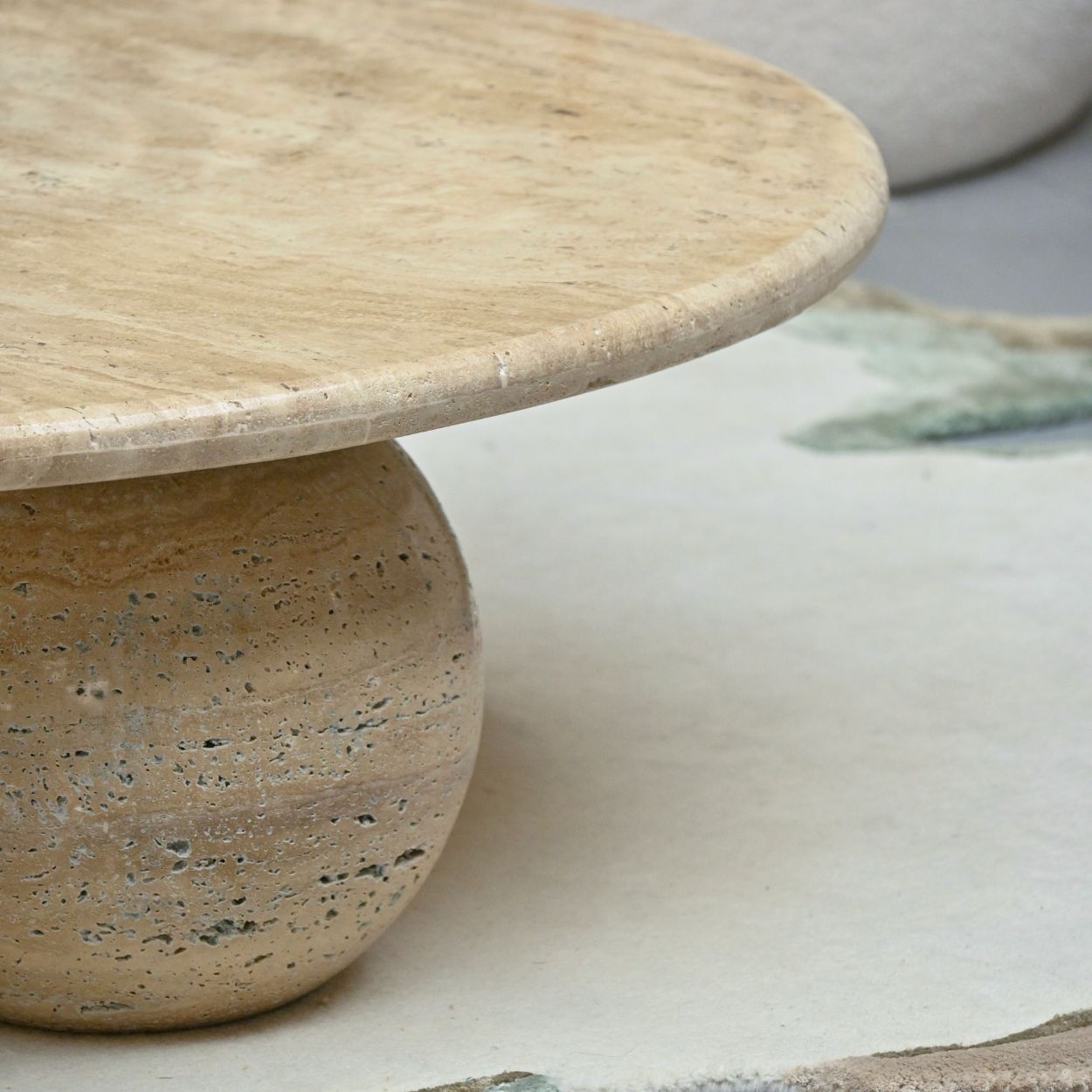 Ceres Travertine Sphere Coffee Table