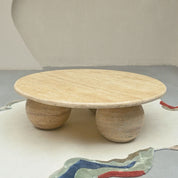 Ceres Travertine Sphere Coffee Table