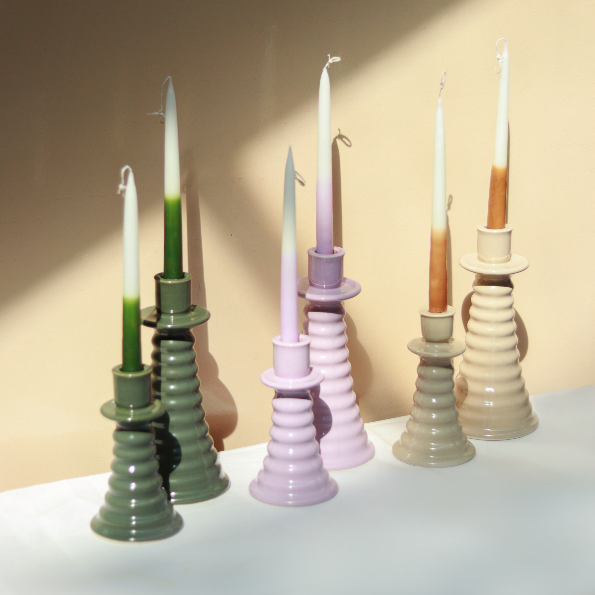 Ceramic Coil Candle Holder