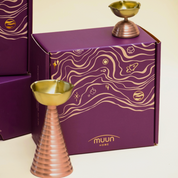 Brass Diya Pair Gift Set - Tall & Short Diyas