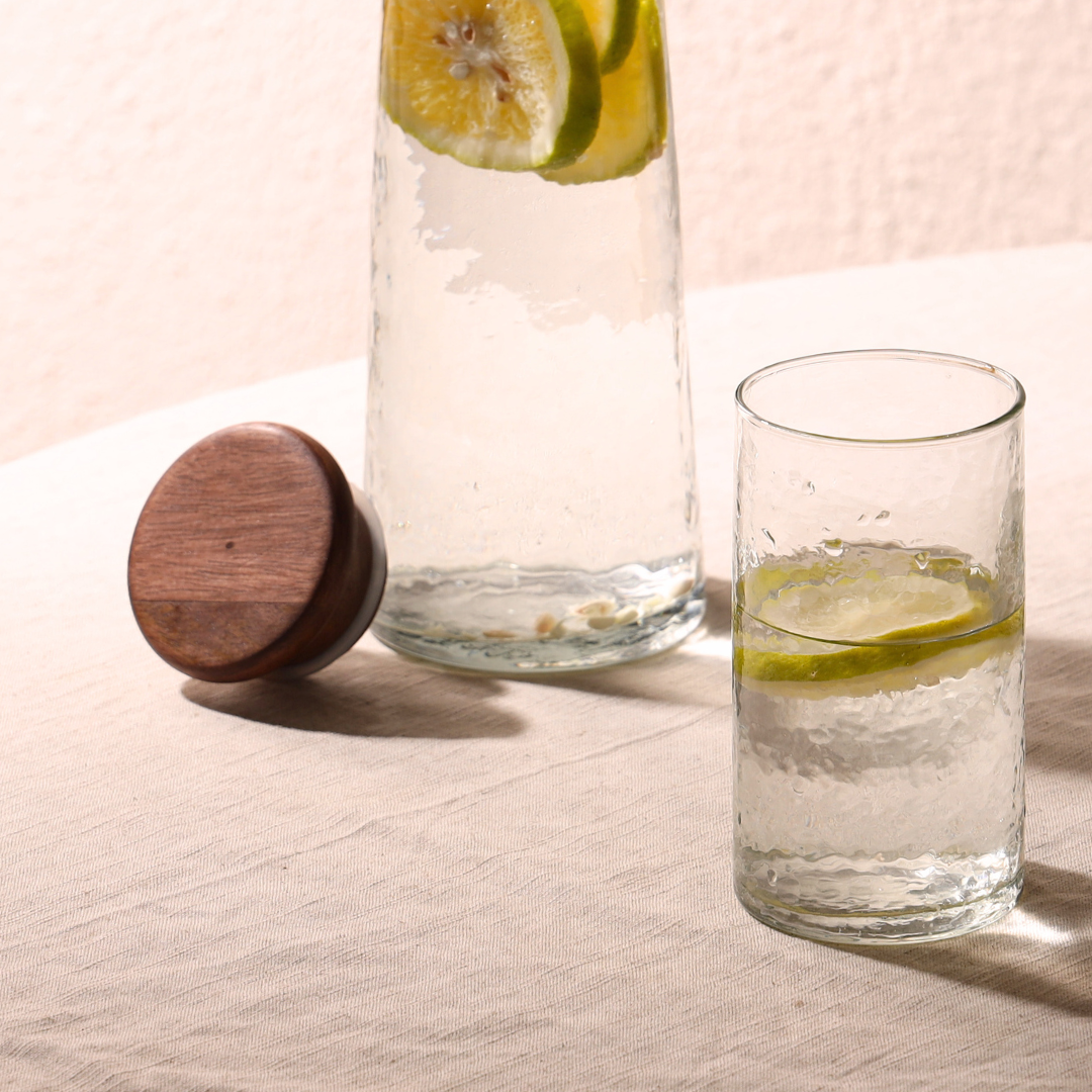 Hammered Glass Carafe