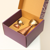 Brass Diya Pair Gift Set - Tall & Short Diyas