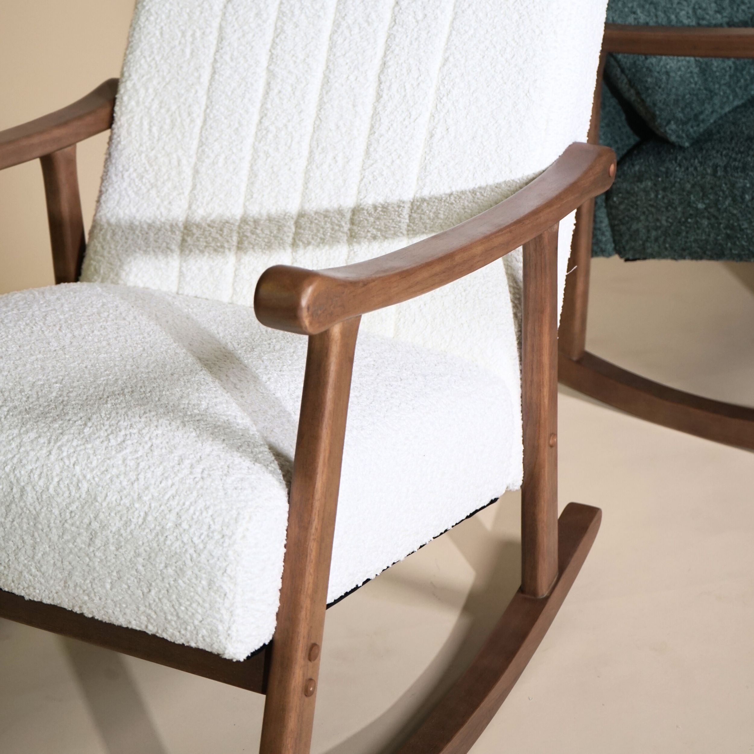 Astra Bouclé Rocking Chair - White