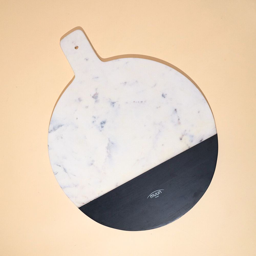 Marble and wood XL platter