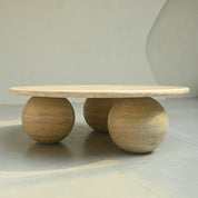 Ceres Travertine Sphere Coffee Table