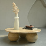 Ceres Travertine Sphere Coffee Table