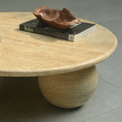 Ceres Travertine Sphere Coffee Table