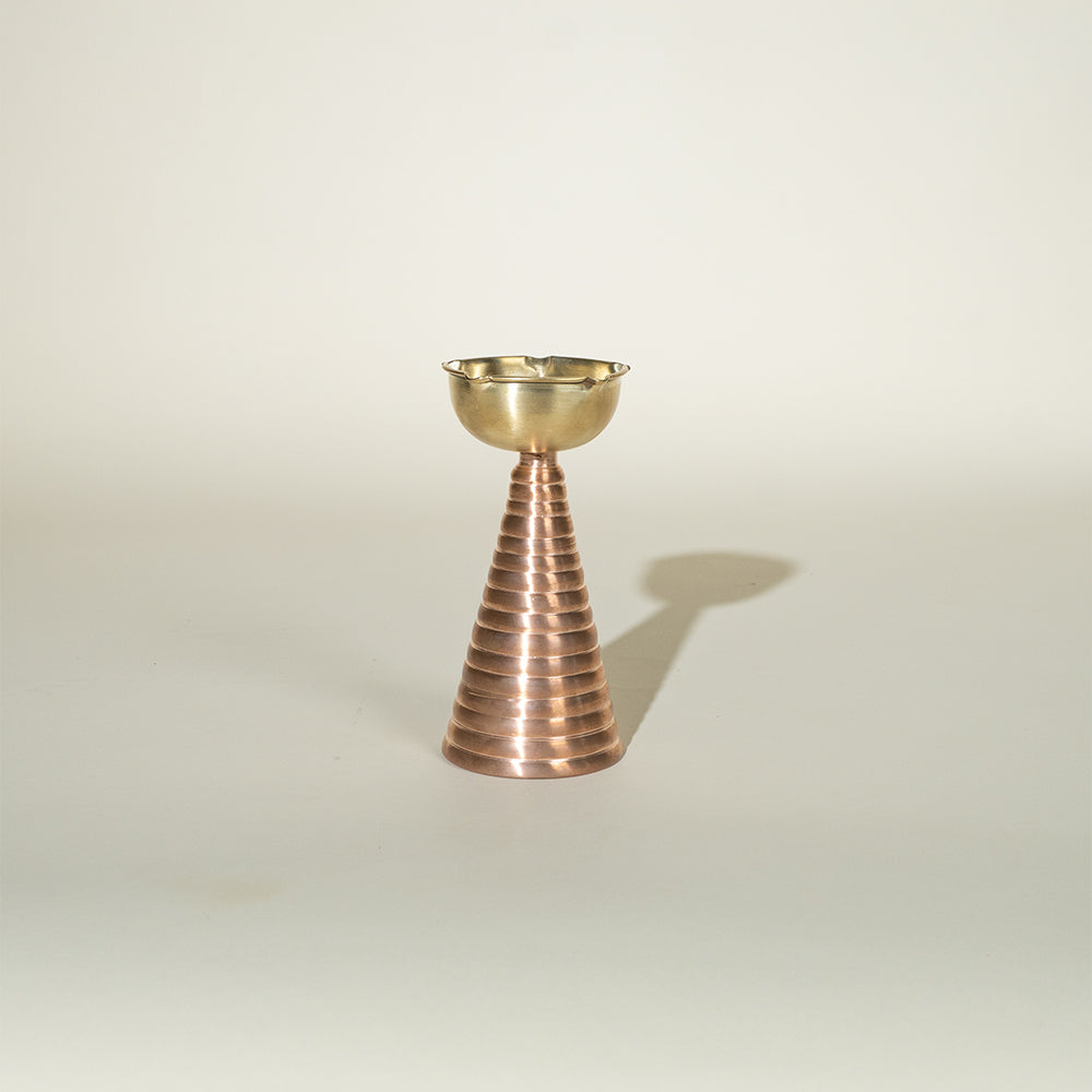 Tall Diya - Brass and Copper