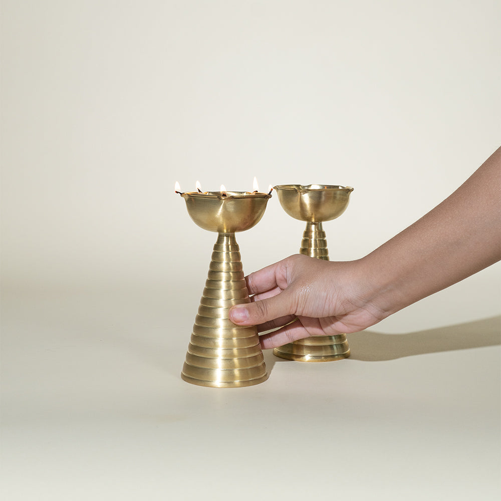 Tall lighting Brass Diya