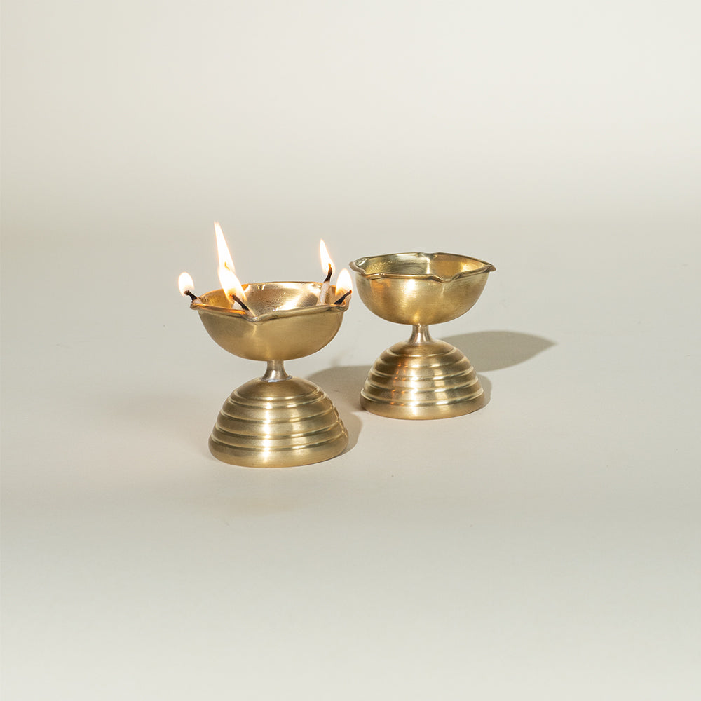 Short Gold Diya - Lighting