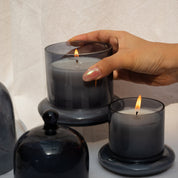 Slate Grey Glass Dome Candles