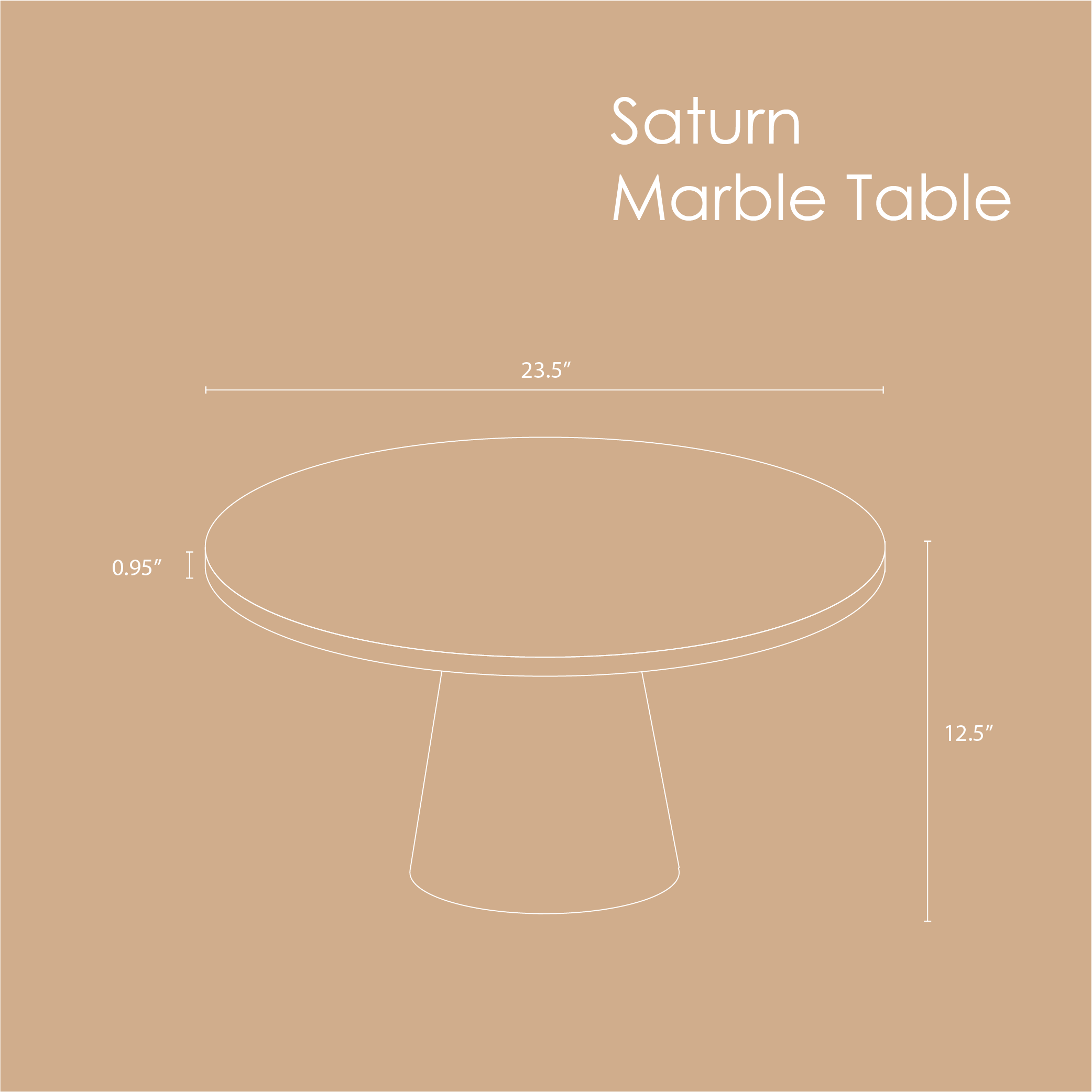 Saturn Marble Table