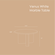 Venus White Marble Table