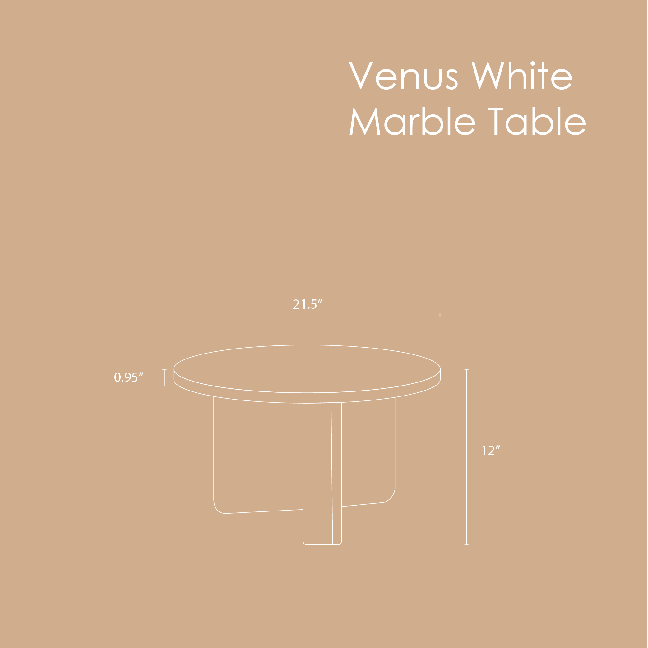 Venus White Marble Table