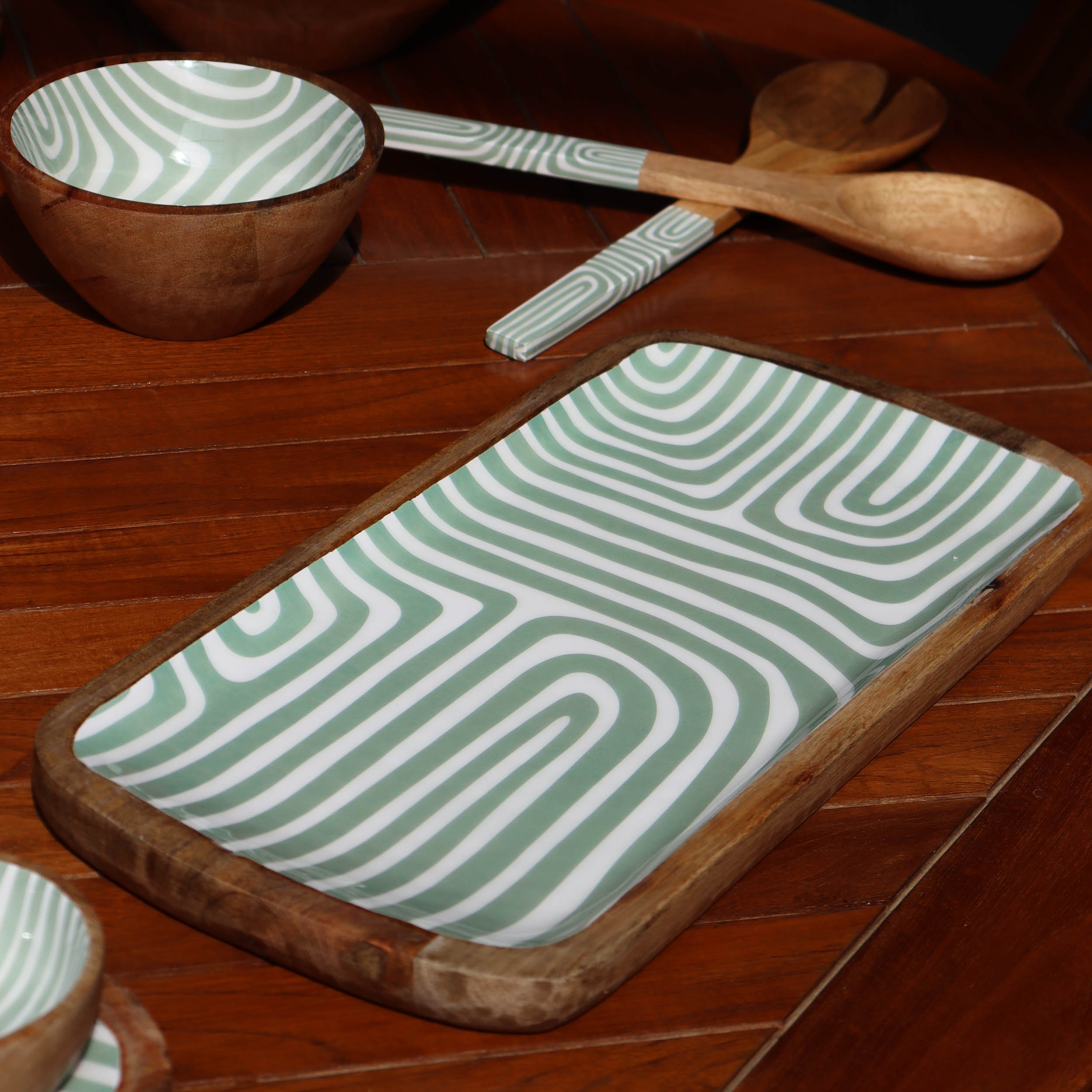 Jade Mango Wood Serving Tray